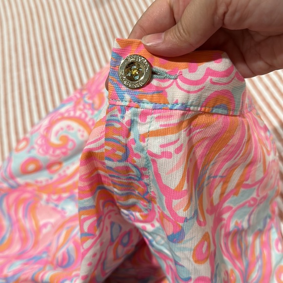 LILLY PULITZER The Buttercup Short in Pink Pout Too Much Bubbly Scalloped Sz 10 - Picture 13 of 15